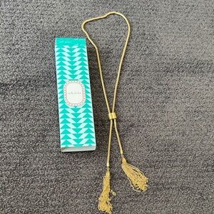 Stella & Dot Gold Jacqueline Tassel Lariat Necklace BNIB
